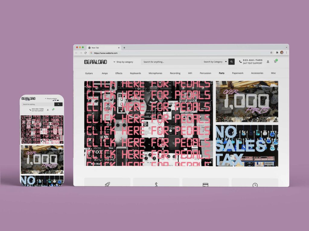 gearlord Browser Mockups
